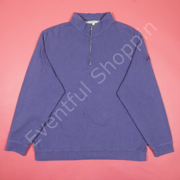 Peter Millar Great Waters Reynolds Lake Oconee Pullover Mens XL Purple Cotton - Picture 2 of 7